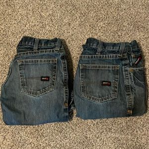 2 pairs of men’s FR ariat jeans